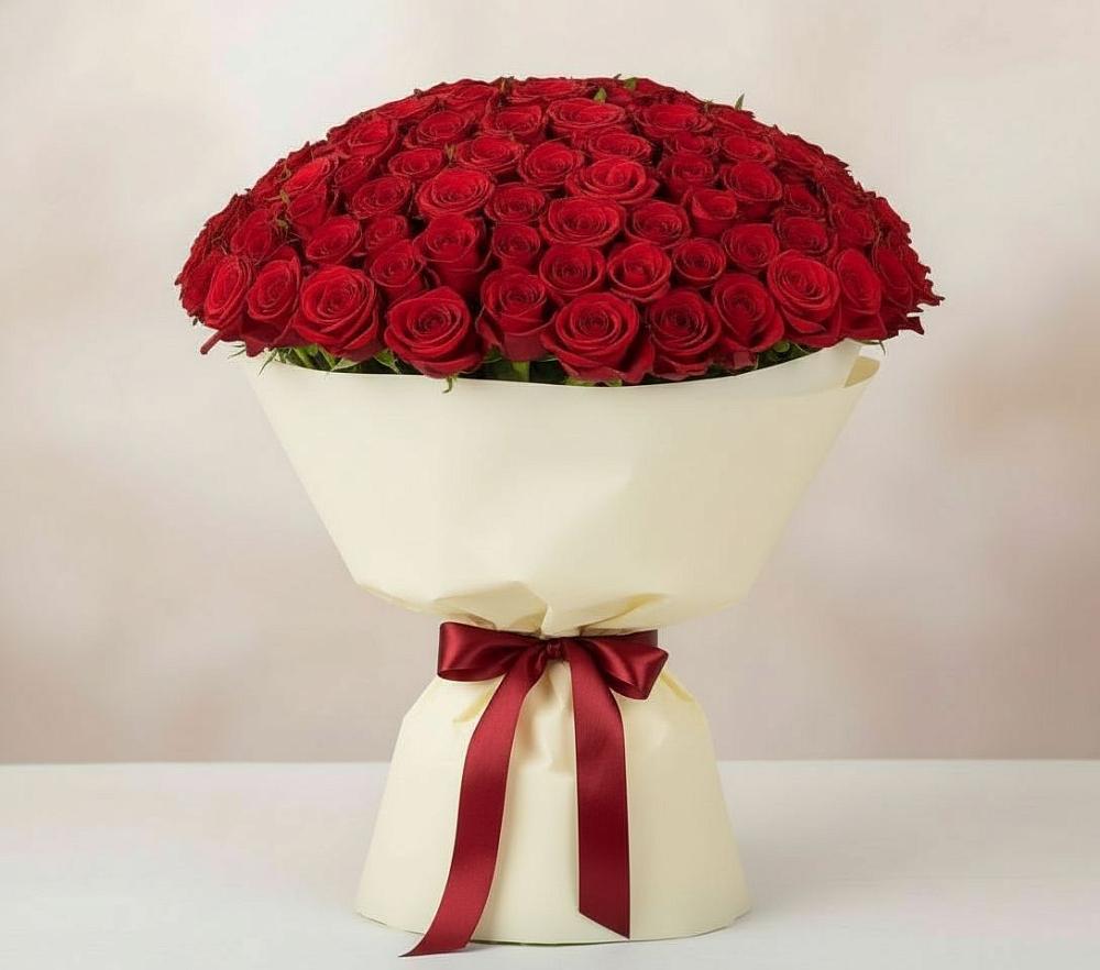Букет 101 Красная роза Милано в Ивановское