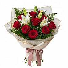 Букет цветов из:  Лилии и Розы в Ивановское