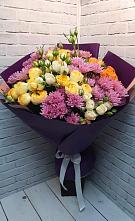 Букет цветов из:  Хризантемы и Розы в Ивановское