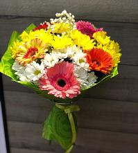Букет цветов из:  Герберы и Хризантемы в Ивановское