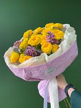 Букет Кустовые желтые розы в Ивановское