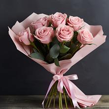 Букет 7 розовых роз в Ивановское