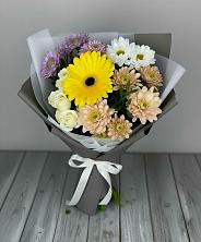 Букет цветов из:  Розы, Герберы и Хризантемы в Ивановское
