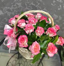 Цветочная композиция из Розы в корзине в Ивановское