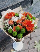 Букет цветов из:  Герберы, Хризантемы, Альстромерии и Розы в Ивановское