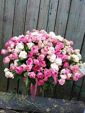 Букет Розовые кустовые розы Натали и Лав Лидия в Ивановское