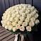 Букет 101 Белая роза Крем де ля Крем в Ивановское
