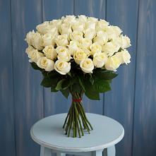 Букет 51 Белая роза Эдлесс Лав в Ивановское