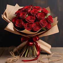 Букет 17 Красных роз Эдлесс Лав в Ивановское