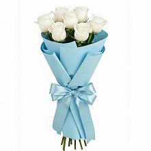 Букет 7 белых роз Проуд в Ивановское