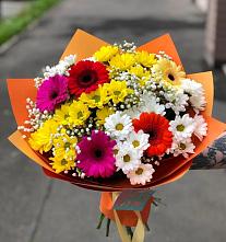 Букет цветов из:  Герберы и Хризантемы в Ивановское
