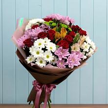 Букет цветов из:  Розы, Хризантемы и Альстромерии в Ивановское
