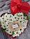 Цветочная композиция из Хризантемы в виде сердца в Ивановское
