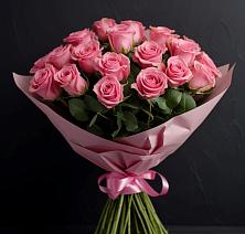 Букет 25 розовых роз в Ивановское