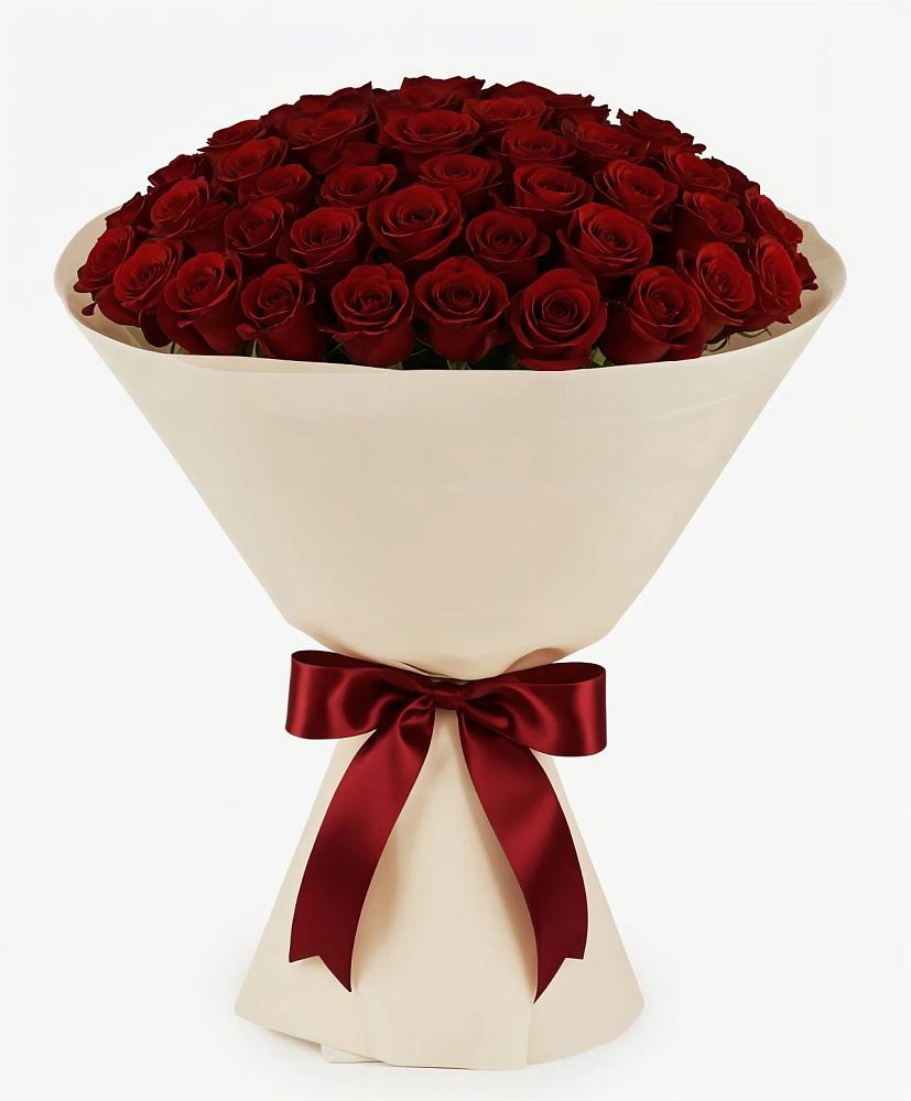 Букет 101 Бордовая роза Блэк Бакарра в Ивановское