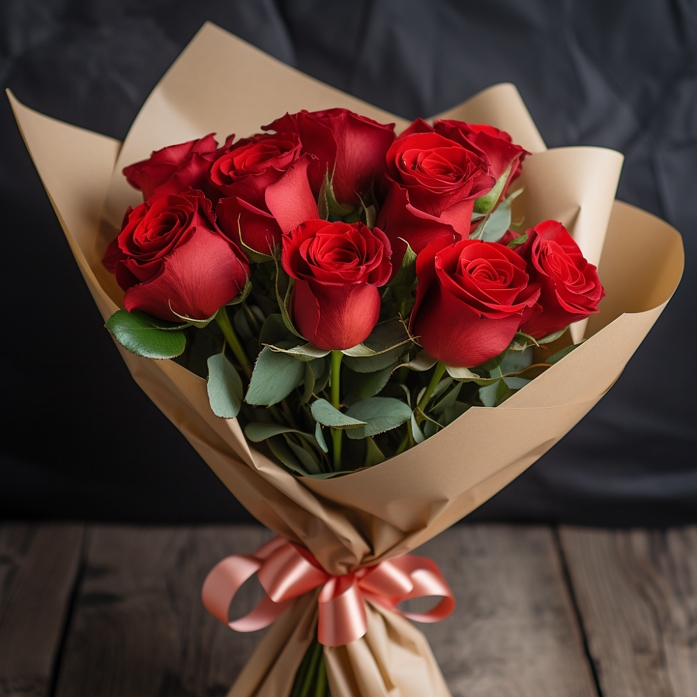 Букет 9 Красных роз в Ивановское